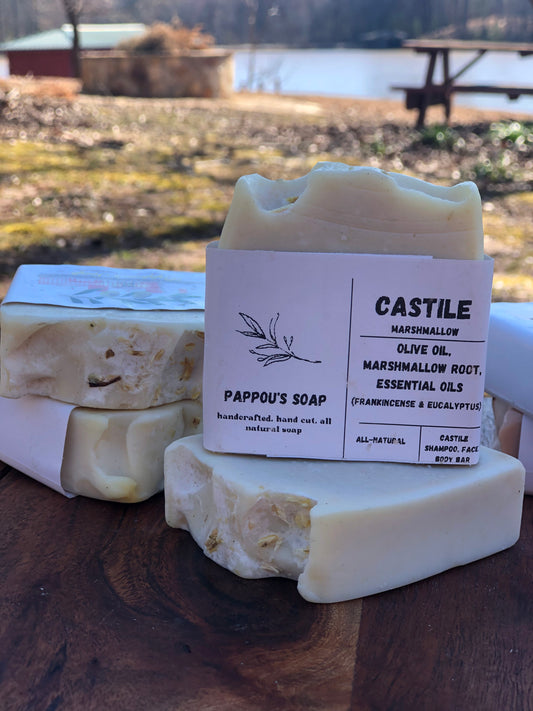 Castile Soap made with Marshmallow Root Tea